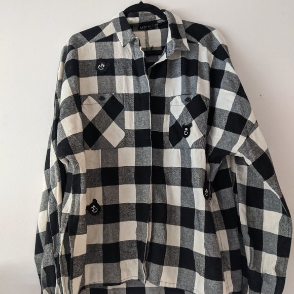 Lazy Oaf bear check shirt - Picture 4 of 5